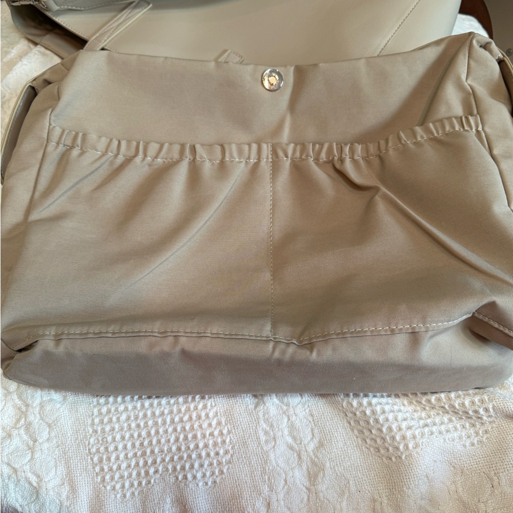 Calpak tote with laptop and device storage, taupe - Picture 9 of 15